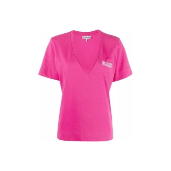 GANNI T-Shirts Women's Pink