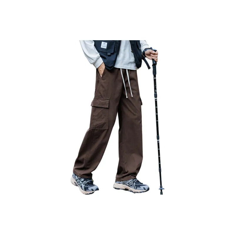 Humanism 1986 Casual Pants Unisex Coffee-0