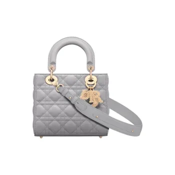DIOR Lady Dior My ABCDior Lambskin Lady Dior Bag, Shoulder Bag, Crossbody Bag, Handbag Small Size Women's Gray