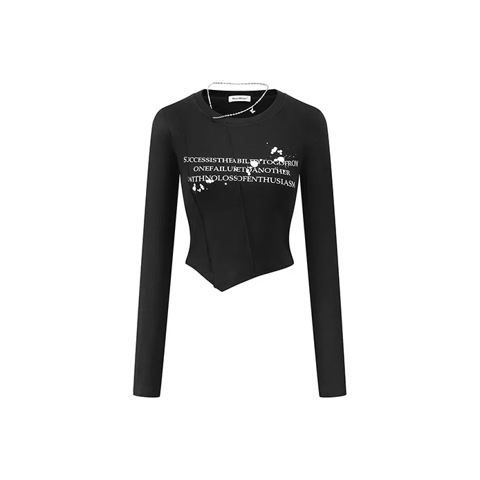 MacyMccoy Long-Sleeved T-Shirt Women's Black-0