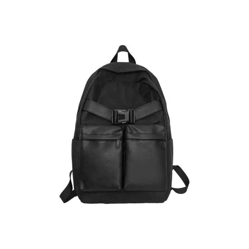 SUN EARTH &U Oxford Patchwork PU Backpack Unisex Multicolor-0