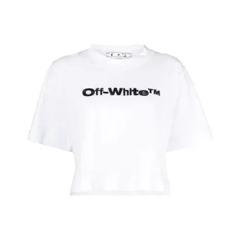OFF WHITE Crop Tops Women's White