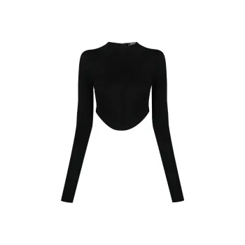 VERSACE FW22 Crop Top Women's Black