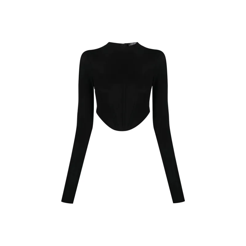 VERSACE FW22 Crop Top Women's Black-0