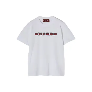 GUCCI Logo Printed Jersey T Shirt