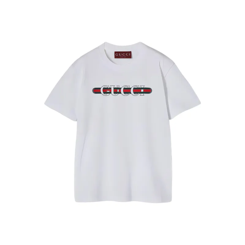 GUCCI Logo Printed Jersey T Shirt-0