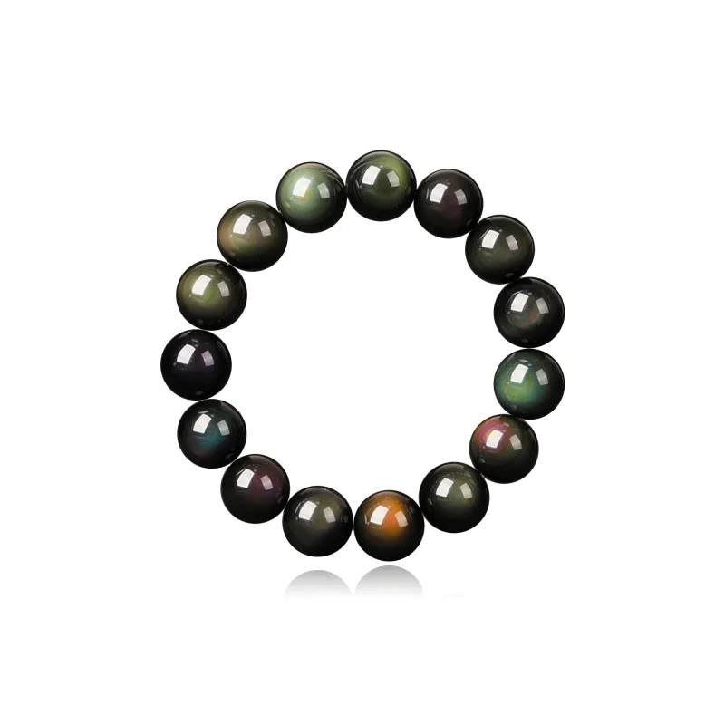 EADDA JEWELRY Natural Obsidian Bracelets Unisex-6