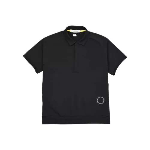 New Balance TOKYO DESIGN STUDIO Short Sleeve Button Down Polo Shirt Unisex Black