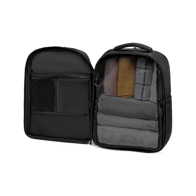 HLA Polyester Computer Luggage Bag, Travel Bag, Backpack Large Size Men's Black/Gray-2