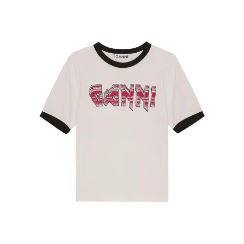 GANNI FW23 T Shirt Women's White Heron