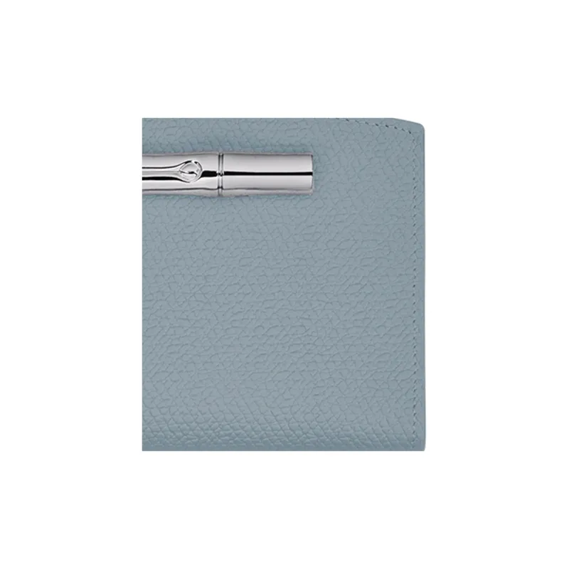 LONGCHAMP Roseau Cow Leather Wallet Women's Blue-3