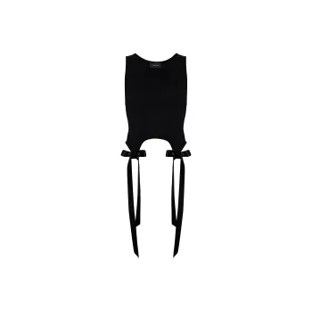 SIMONE ROCHA Bow And Ribbon detail Cotton Vest