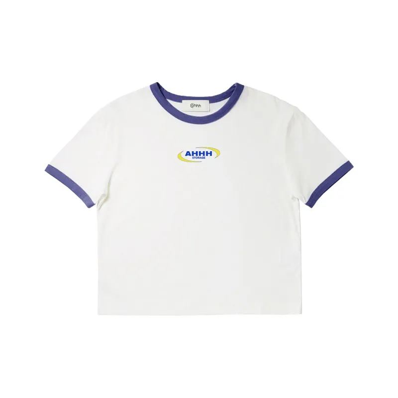 Ahhhing Crop Tops Women's White-0