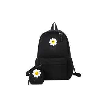 Yalu Canvas Backpack Unisex Black/Pink/Watermelon Red/Yellow/Green/Blue