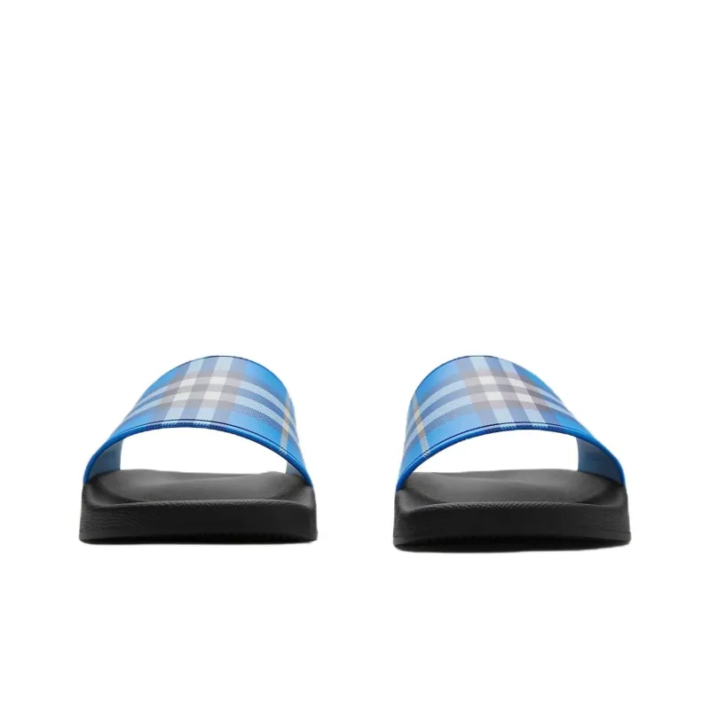 Burberry Slip Resistant Slide Slippers Men's Blue-2