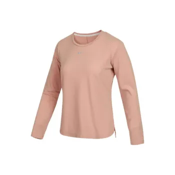 Nike Dri FIT One Luxe Pullover Crewneck Long Sleeve T Shirt 'Rose Retro Gray'