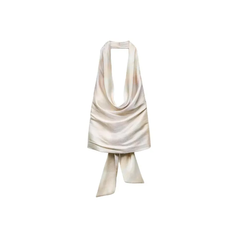 ZARA Trf Tank Tops Women's White-0