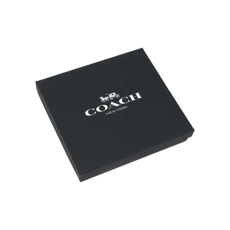 COACH Cow Leather Passport Holder Men's Midnight Marine Blue/Black Antique Nickel-3