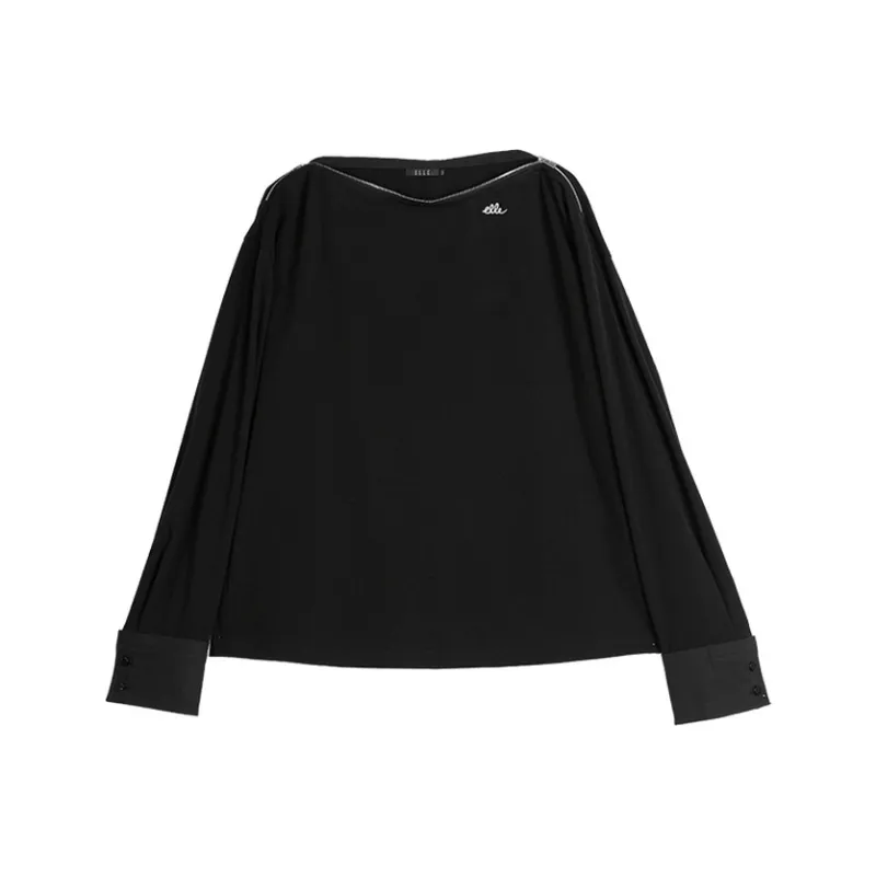 ELLE T Shirts Women's Black-0