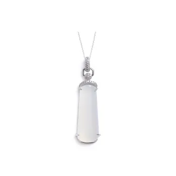 BUDOUXIAOAI Natural Chalcedony Necklaces Unisex