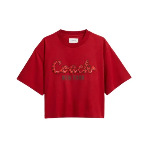 COACH T Shirts Women's Red