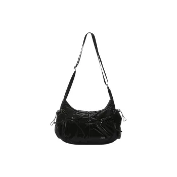 New Balance Nylon Hobo Bag, Handbag, Shoulder Bag, Crossbody Bag Women's Black