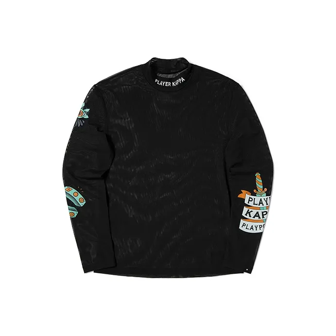 Kappa Straight Long-Sleeved T-Shirt Women's Black-0