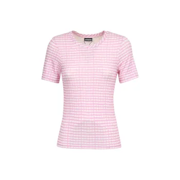 Jacquemus Le T Shirt Vichy 'Light Pink Checks'