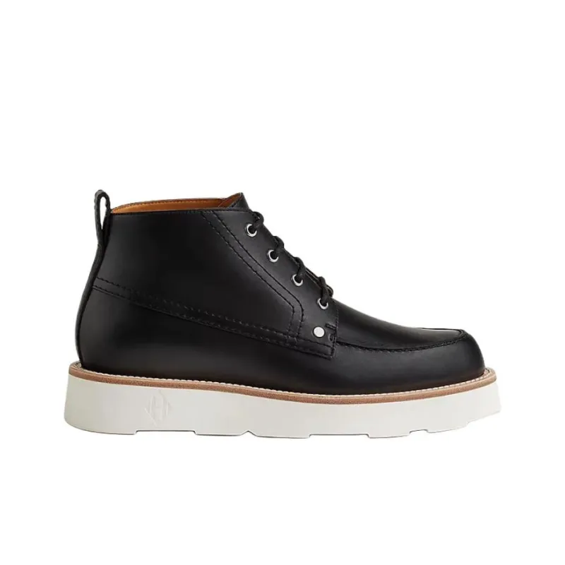HERMES Kristopher Ankle Boots 4cm Men's Black-1