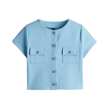 H&M T Shirts Women's Light Blue