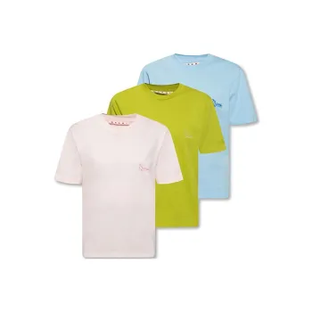 MARNI Basic T Shirts 3 Pack 'Green/Blue/Pink'