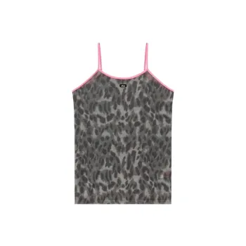 CHUU Tank Tops Women's Leopard Gray