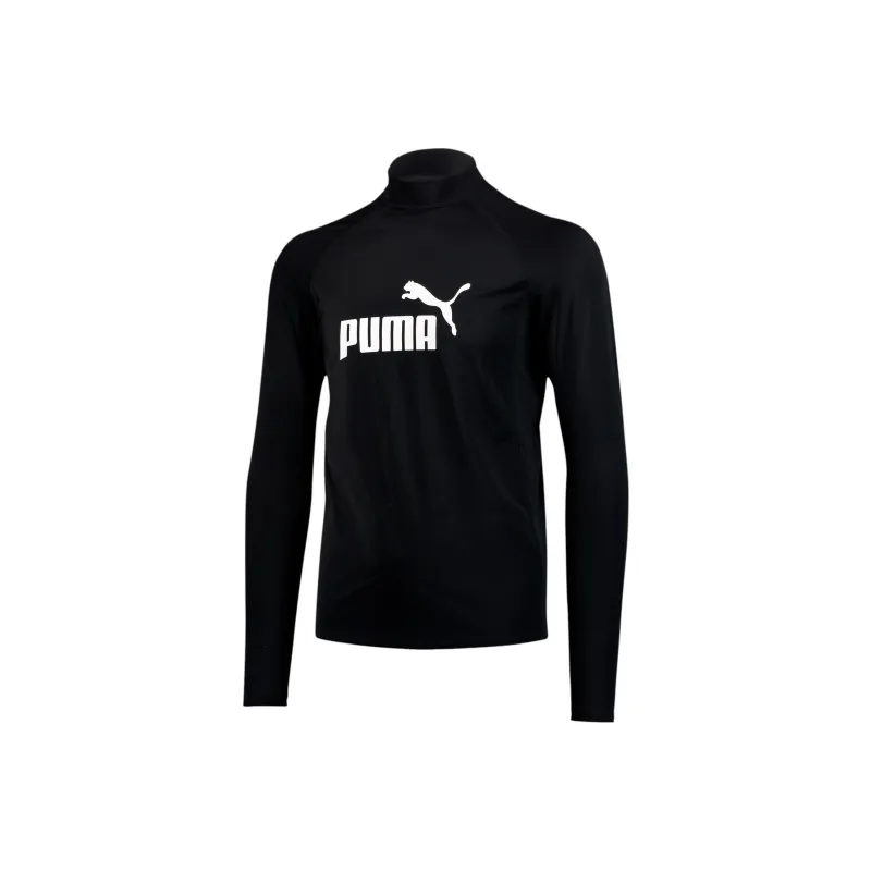 PUMA Swim Men's Long Sleeve Rash Guard Workout Clothing Men's Black-0