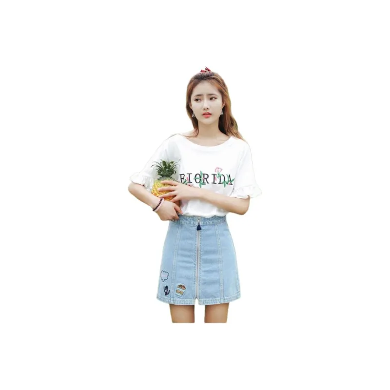 KAISER Flared Sleeve T Shirt Women's White-0