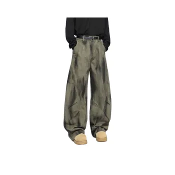 NEVER RULE Casual Pants Unisex Green