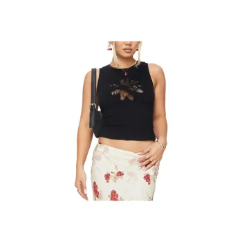 PRINCESS POLLY Tank Tops Women's BLACK/Black