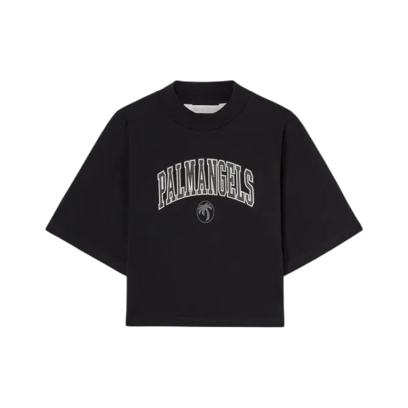 PALM ANGELS College Cropped T Shirt-0
