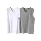 V-Neck 2 Pack (White+Heather Gray) 2 Pcs, Easy to Wash and More Economical!