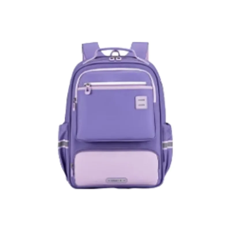 KALA·Y Fabric Backpack Student Backpack Kids' Lilac/Black Gold/Morandi Pink/Navy Blue/Poplar Green-0