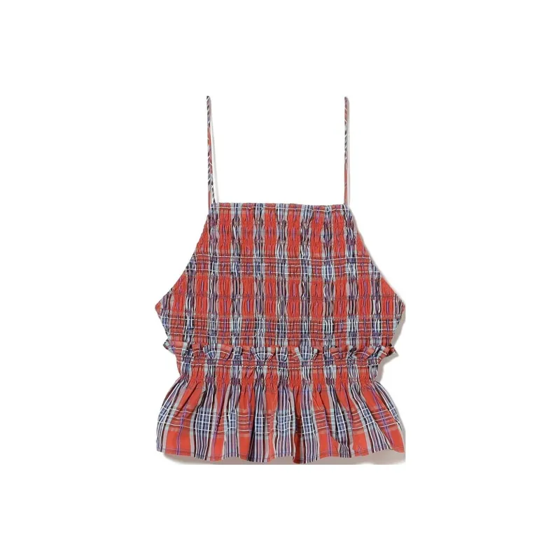 Beams Tank Tops Women's Red-0