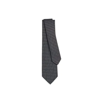 HERMES Mulberry Silk Ties Men's Blue