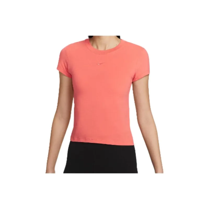 Nike T Shirt Women's Orange Red-0