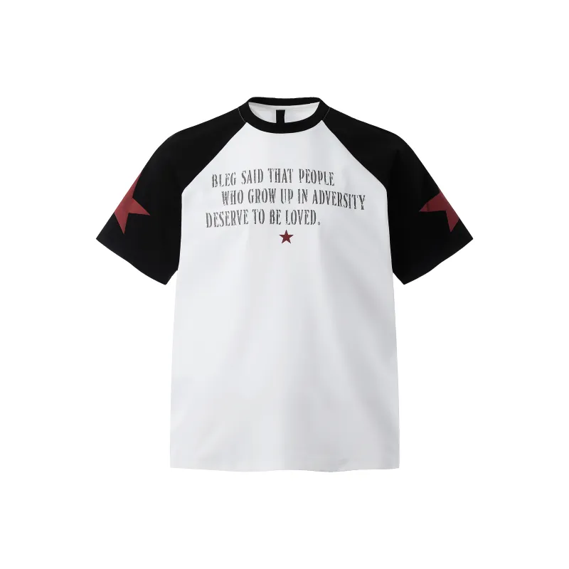 VINMUK Raglan Sleeve T Shirt Unisex White-0