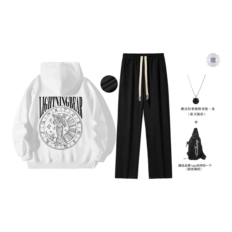 LIGHTNING BEAR Sweatshirt Sets Unisex-16