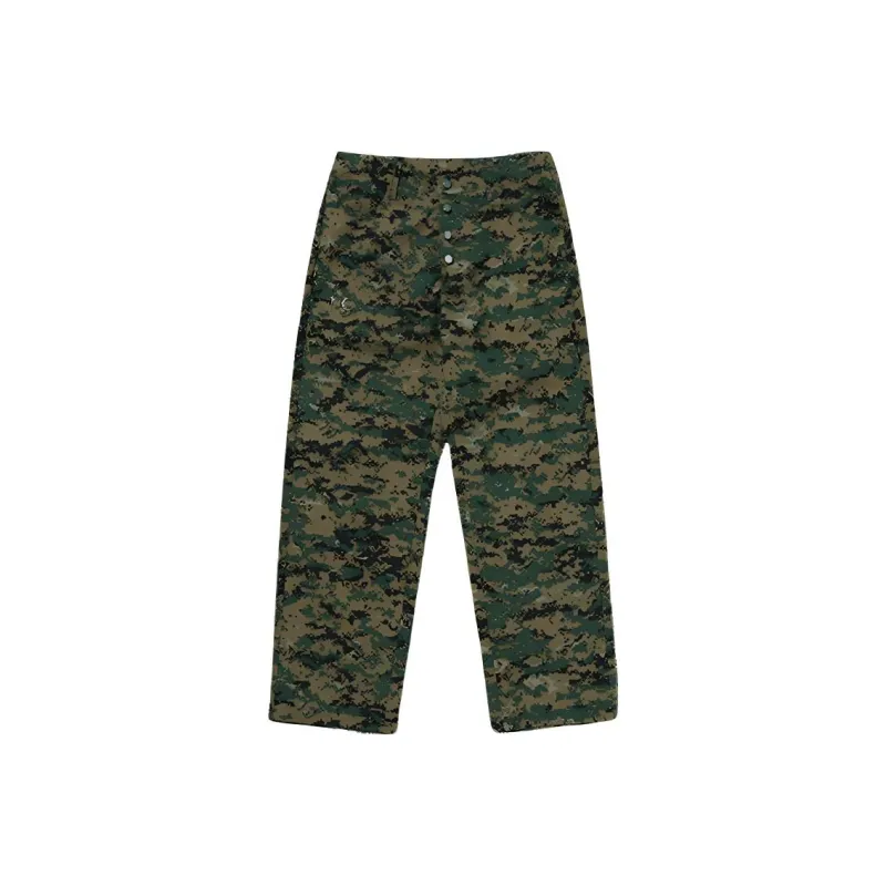 THUG CLUB Camouflage print Trousers-2