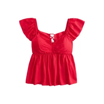 Hollister T Shirts Women's Red