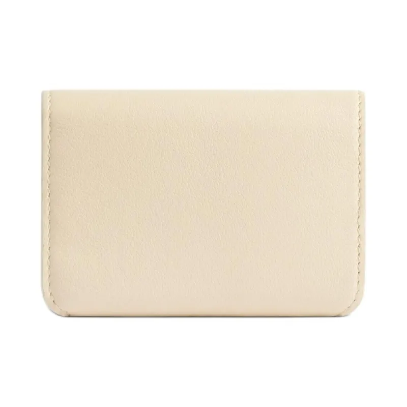 Balenciaga Cash Calfskin Wallet Mini Women's Beige-1