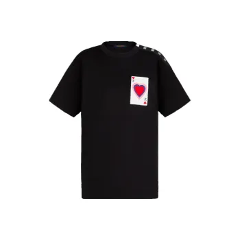 LOUIS VUITTON Drop Shoulder Sleeve T Shirt Women's Black
