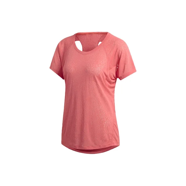 Adidas Raglan Sleeve T Shirt Women's Rose Red-0