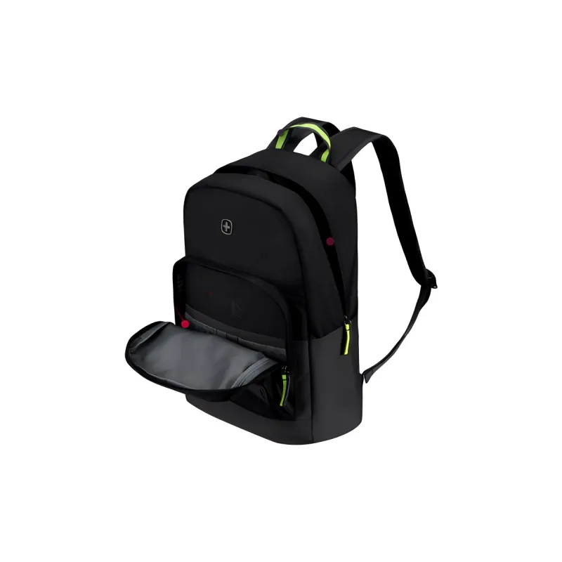 Wenger Polyamide Backpack Large Size Unisex Black And Charcoal Gray-3